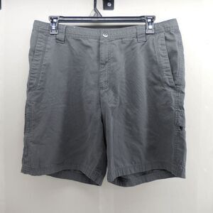 Columbia Mens Hiking Shorts Size 38W Gray Omni Shield Zip Pocket Travel 9"L